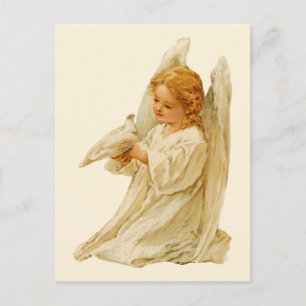 Angel and Dove – Easter Holiday Postcard