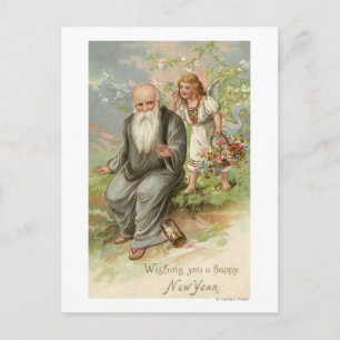 Angel and Father Time # 1 Postcard