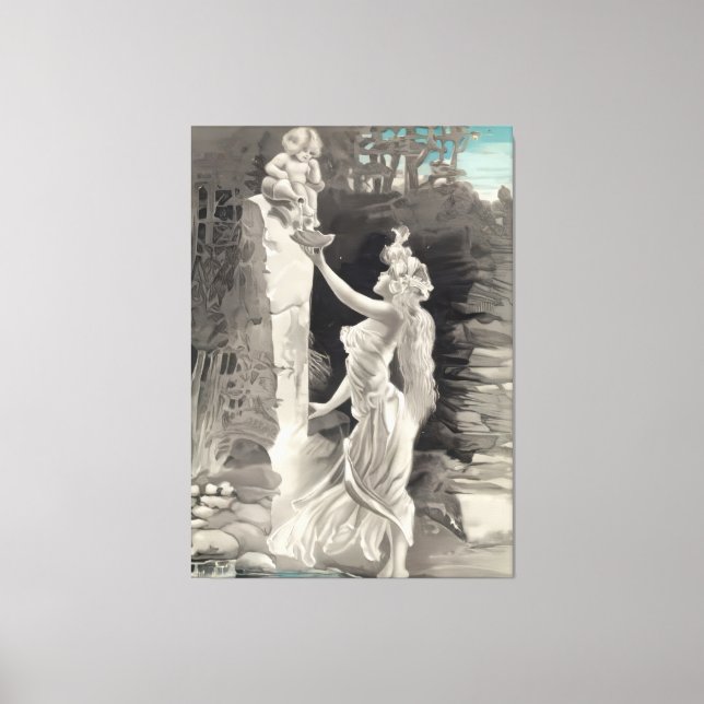 Angel and Goddess Valentine  Canvas Print (Front)