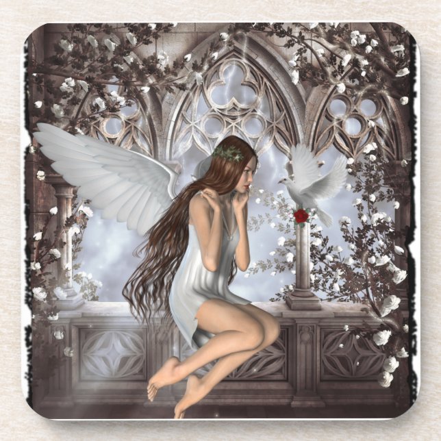 Angel and Her Dove Coaster (Front)