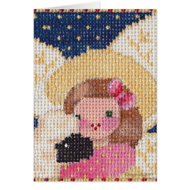 Angel and lamb card (Front)