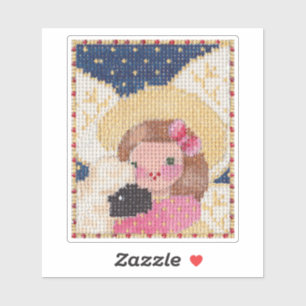 Angel and Lamb Sticker