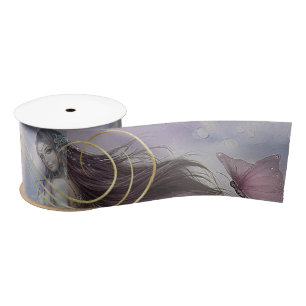 Angel and Mauve Fairy Satin Ribbon