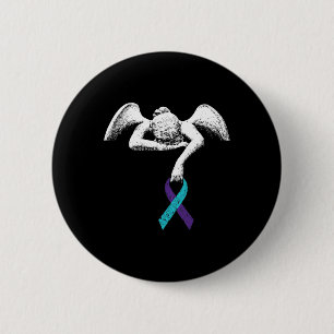 Angel And Suicide Awareness Suicide Prevention Clo 6 Cm Round Badge