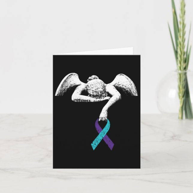 Angel And Suicide Awareness Suicide Prevention Clo Card (Front)