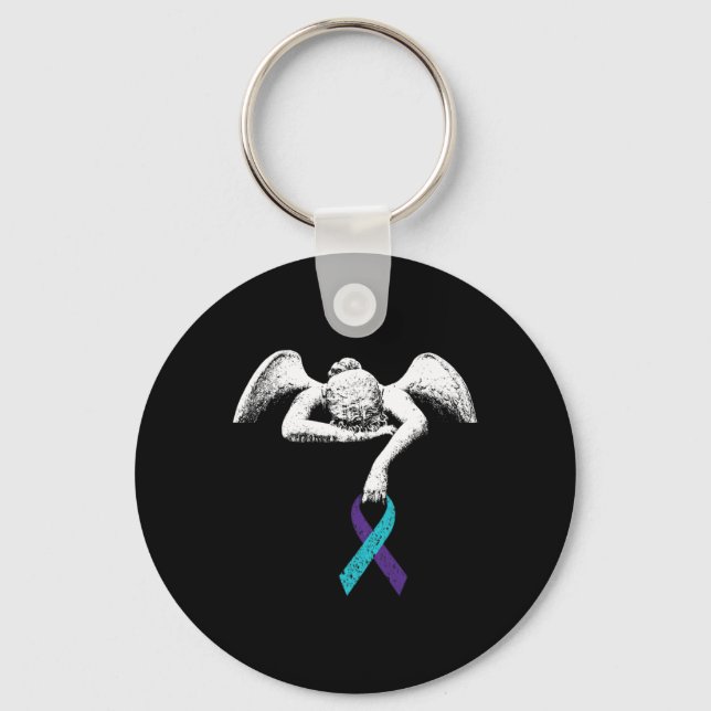 Angel And Suicide Awareness Suicide Prevention Clo Key Ring (Front)