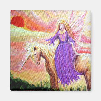 Angel and Unicorn Magnet by Susan Rodio