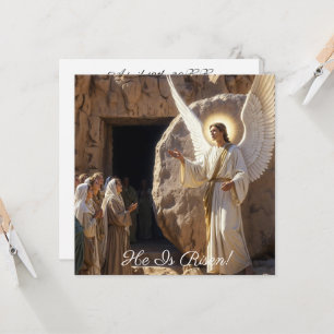  Angel Announce The Resurrection   Greetings Card