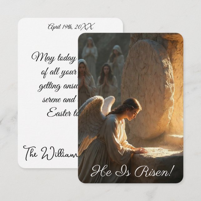  Angel Announcing Resurrection Image  Greetings Card (Front/Back)