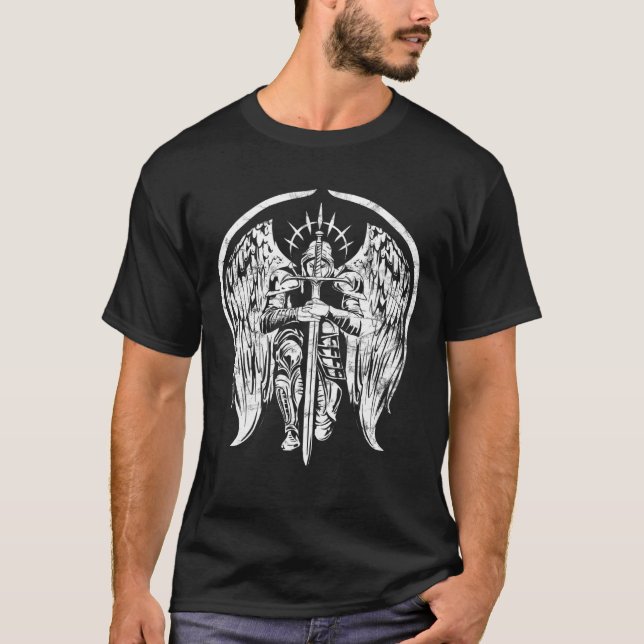 Angel Archangel Michael Warrior T-Shirt (Front)