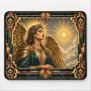 Angel, Art Deco Mythical Mouse Pad