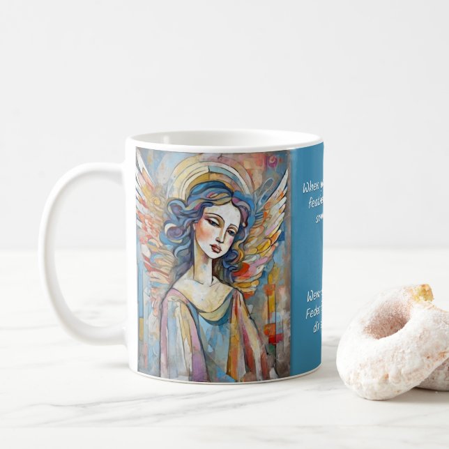 Angel Art & Sayings No. 11 of 12 different Mugs (With Donut)