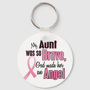 Angel AUNT Breast Cancer T-Shirts & Apparel Key Ring