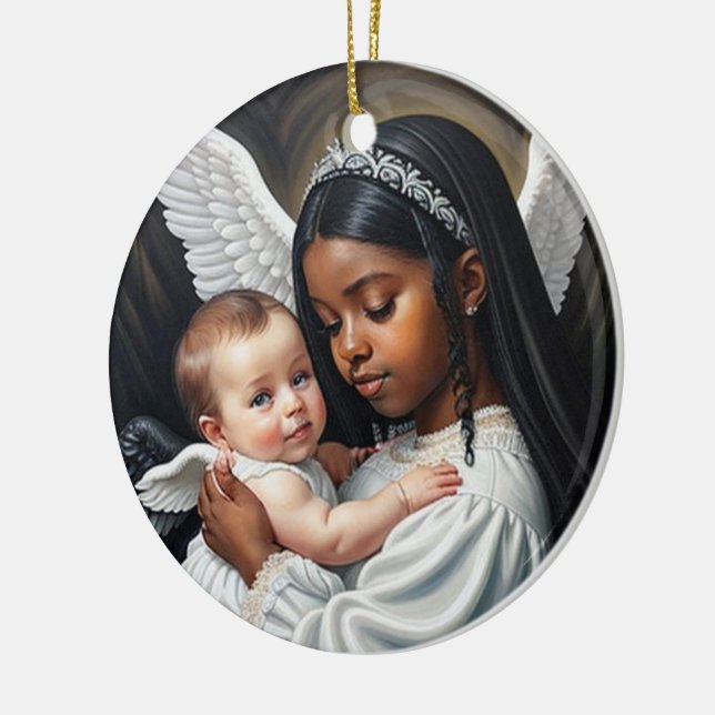 Angel Baby Ceramic Tree Decoration (Left)