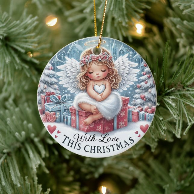 Angel baby Christmas Ornament, Holiday ornament (Tree)