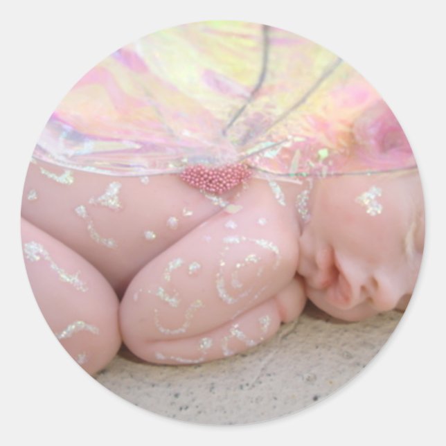 angel-baby classic round sticker (Front)