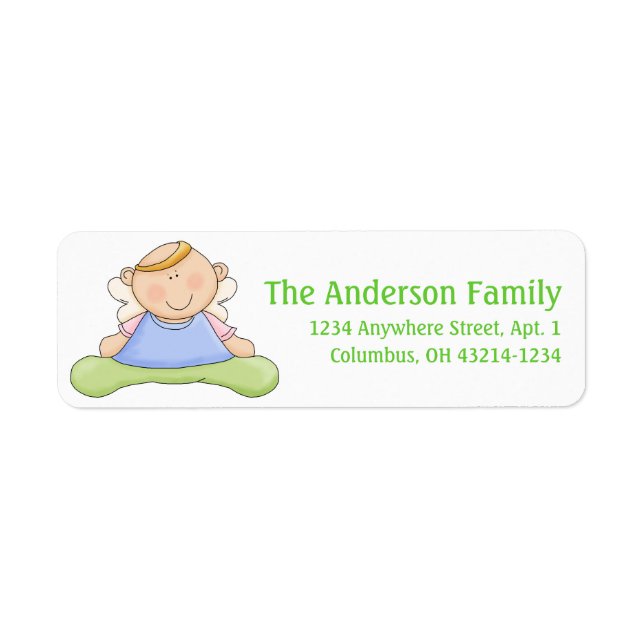 Angel Baby First Halloween Return Address Labels (Front)
