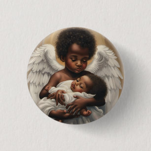 Angel babys 3 cm round badge