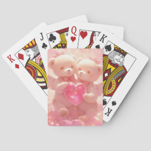 Angel Bears in the Light of Love Playing Cards
