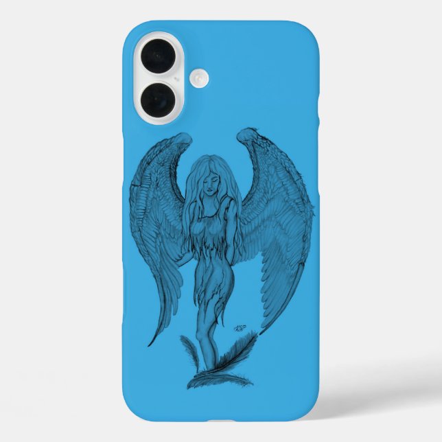 Angel black and blue design Case-Mate iPhone case (Back)