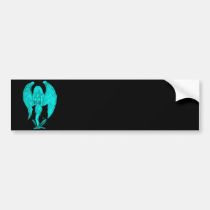 Angel , black and green design bumper sticker