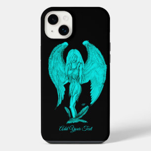 Angel , Black and Green design iPhone 14 Plus Case