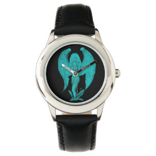 Angel black and green design watch