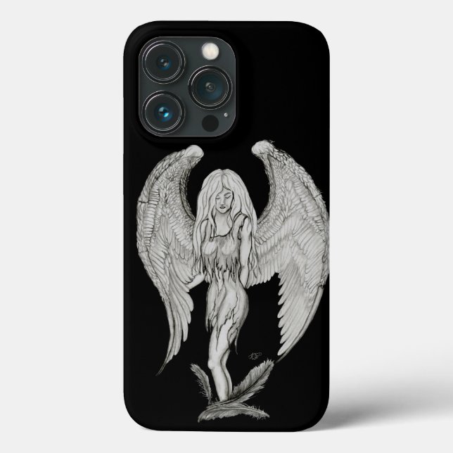 Angel - Black and White Design Case-Mate iPhone Case (Back)