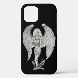 Angel - Black and white design iPhone 12 Case