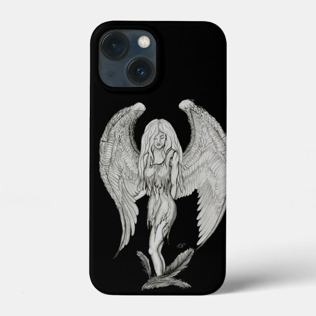 Angel - Black and White Design Case-Mate iPhone Case (Back)