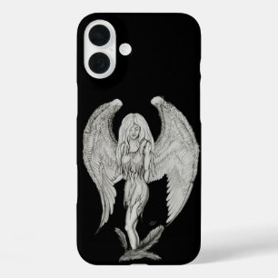 Angel - Black and White Design iPhone 16 Plus Case