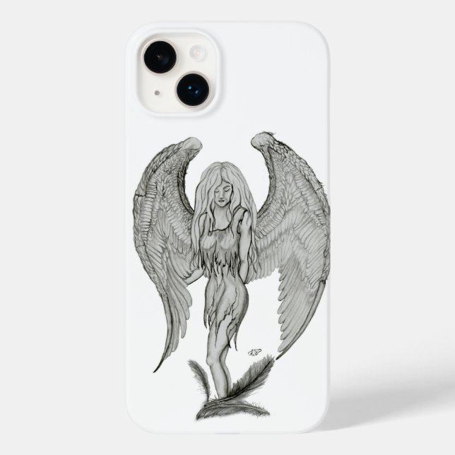 Angel - Black and White Design Case-Mate iPhone Case (Back)