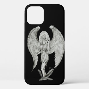 Angel - Black and White Design iPhone 12 Case