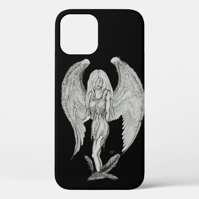Angel - Black and White Design Case-Mate iPhone Case (Back)
