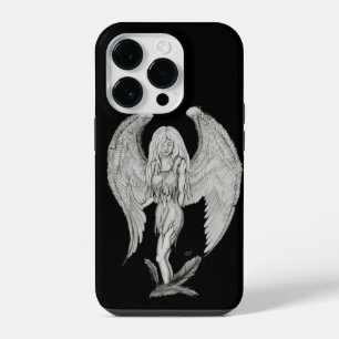 Angel - Black and White Design iPhone 14 Pro Case