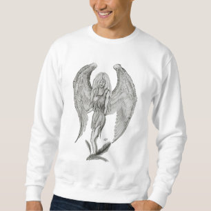 Angel , Black and White Design Sweatshirt