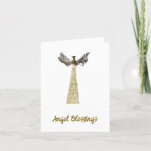 Angel Blessings Folded Holiday Card