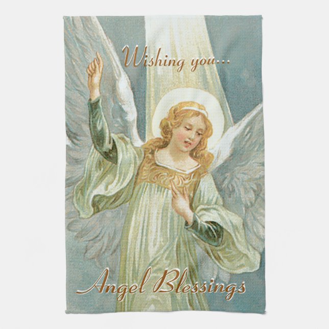 Angel Blessings Tea Towel (Vertical)