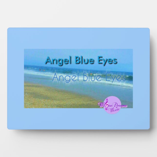 Angel Blue Eyes Photo Plaque with Easel Stand (Front)