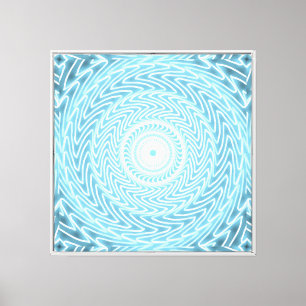 Angel blue teal swirl pattern canvas print