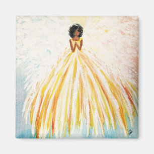 Angel Bright 2 Inch Square Magnet