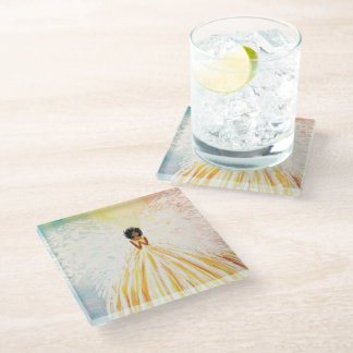 Angel Bright Glass Coaster