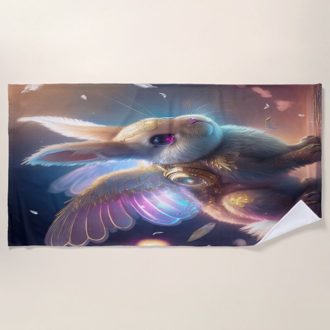 Angel Bunny Beach Towel (Front)