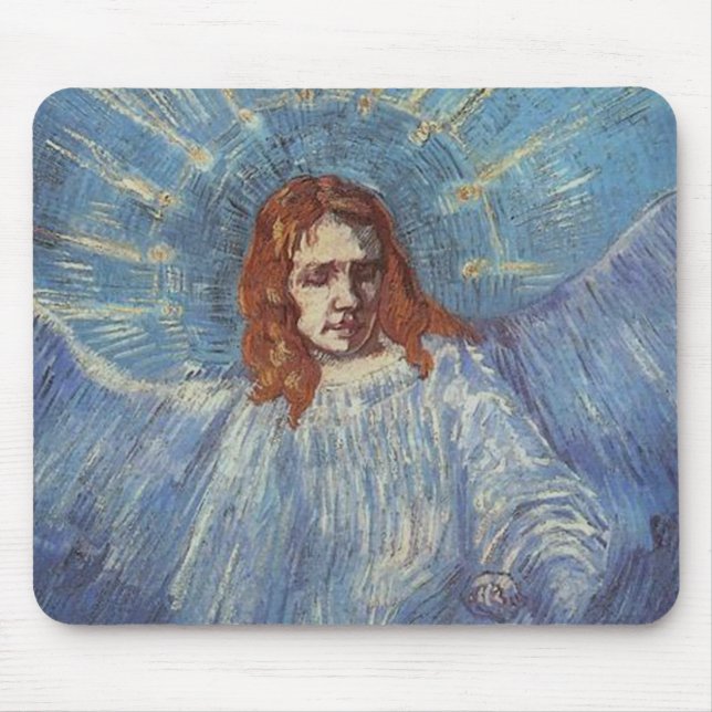Angel by Vincent van Gogh Mouse Pad (Front)