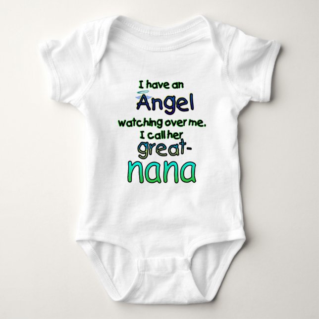 ANGEL CALLED GREAT-NANA BABY BODYSUIT (Front)