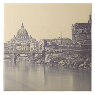 Angel castle and Vatican dome Tile