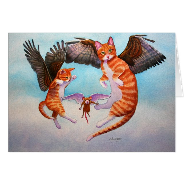 Angel Cat and Mouse Game (Front Horizontal)