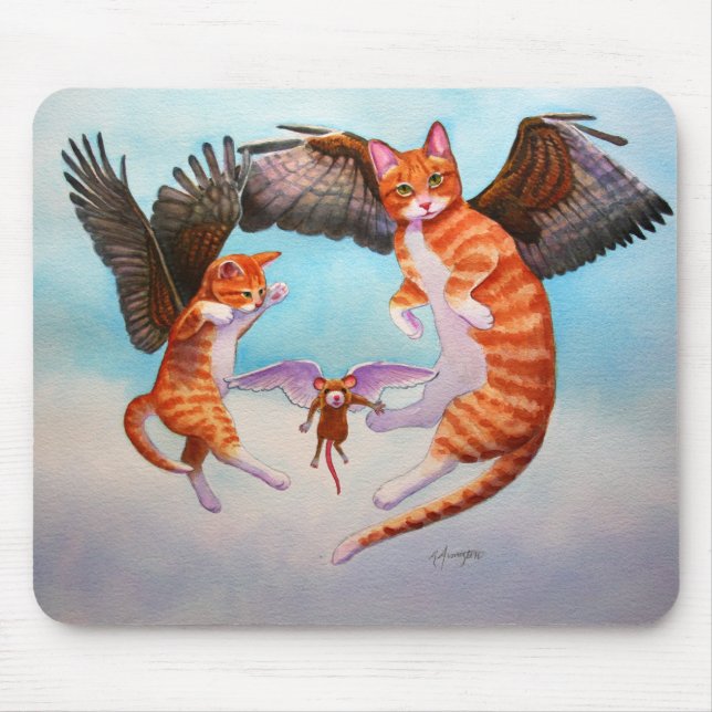 Angel Cat and Mouse Game Pad (Front)