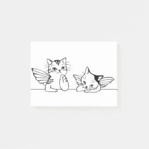 Angel Cat Boring Christmas Post-it Notes
