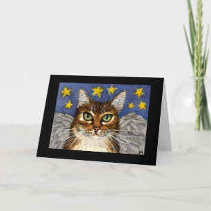 Angel Cat condolence card